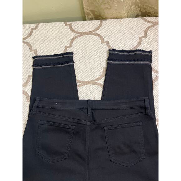 Chico’s So Slimming Girlfriend Slim leg crop Embellished Hem Jeans, size 2.5/ 14 - Picture 12 of 16